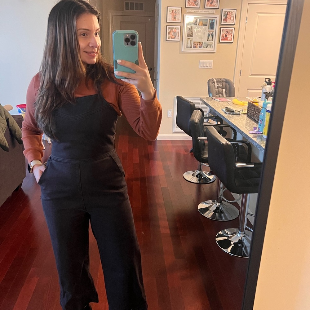 NWT Black Jean Jumpsuit
